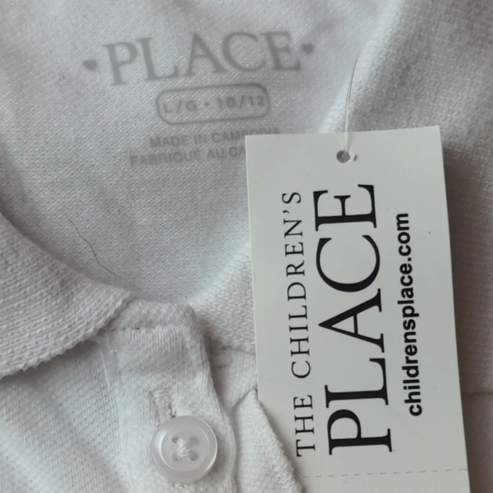 The Children's Place 4 Pack Blue and White Short Sleeve Polo Shirts size Large